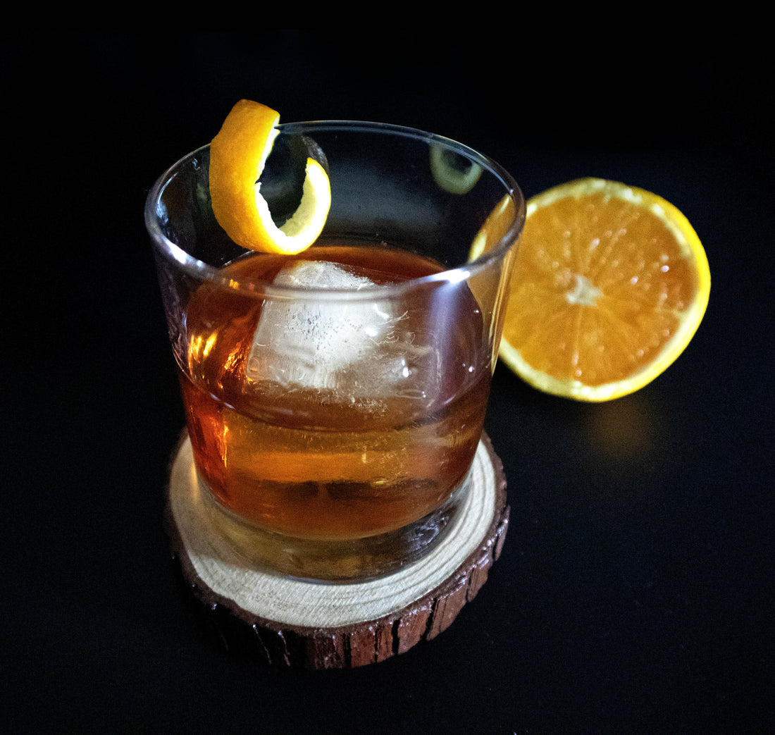 Old Fashioned with Orange Infused Maple Syrup Fallen Leaves Maple Products